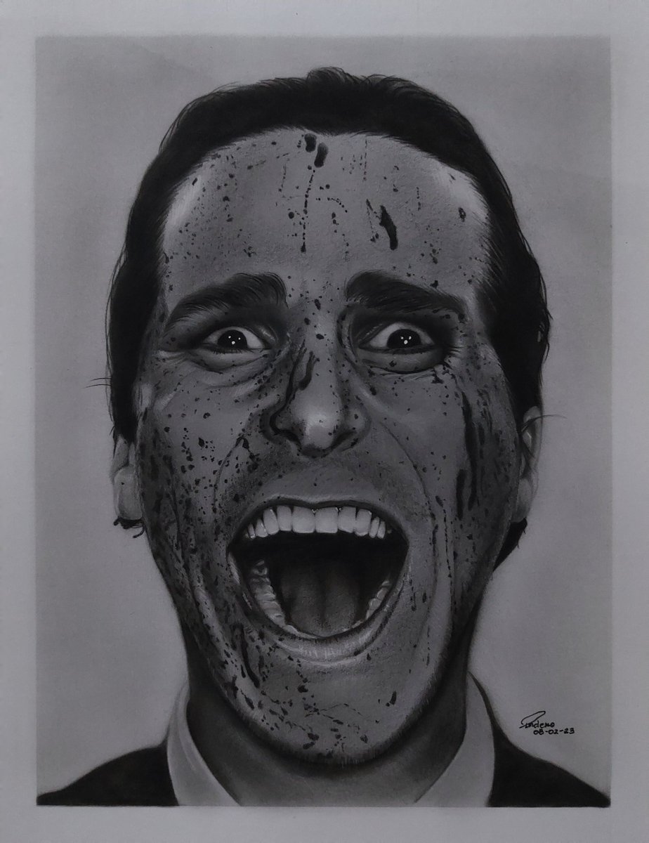 Aether1119's tweet photo. Patrick Bateman (Christian Bale)

Charcoal &amp; Graphite on 8.5x11 Vellum Board

#drawing #pencil #art #ArtistOnTwitter https://t.co/dzSRgdo2gT