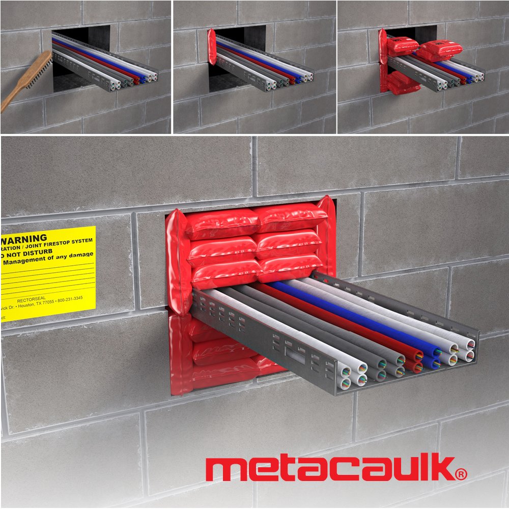 RectorSeal's tweet image. The highly intumescent #Metacaulk #Firestop Pillows prevent flames and hot gases from spreading through large openings with cables, cable trays, or multiple penetrating items. &amp;gt;&amp;gt; rs.today/3WI5Sjq &amp;lt;&amp;lt; #RectorSealToTheRescue