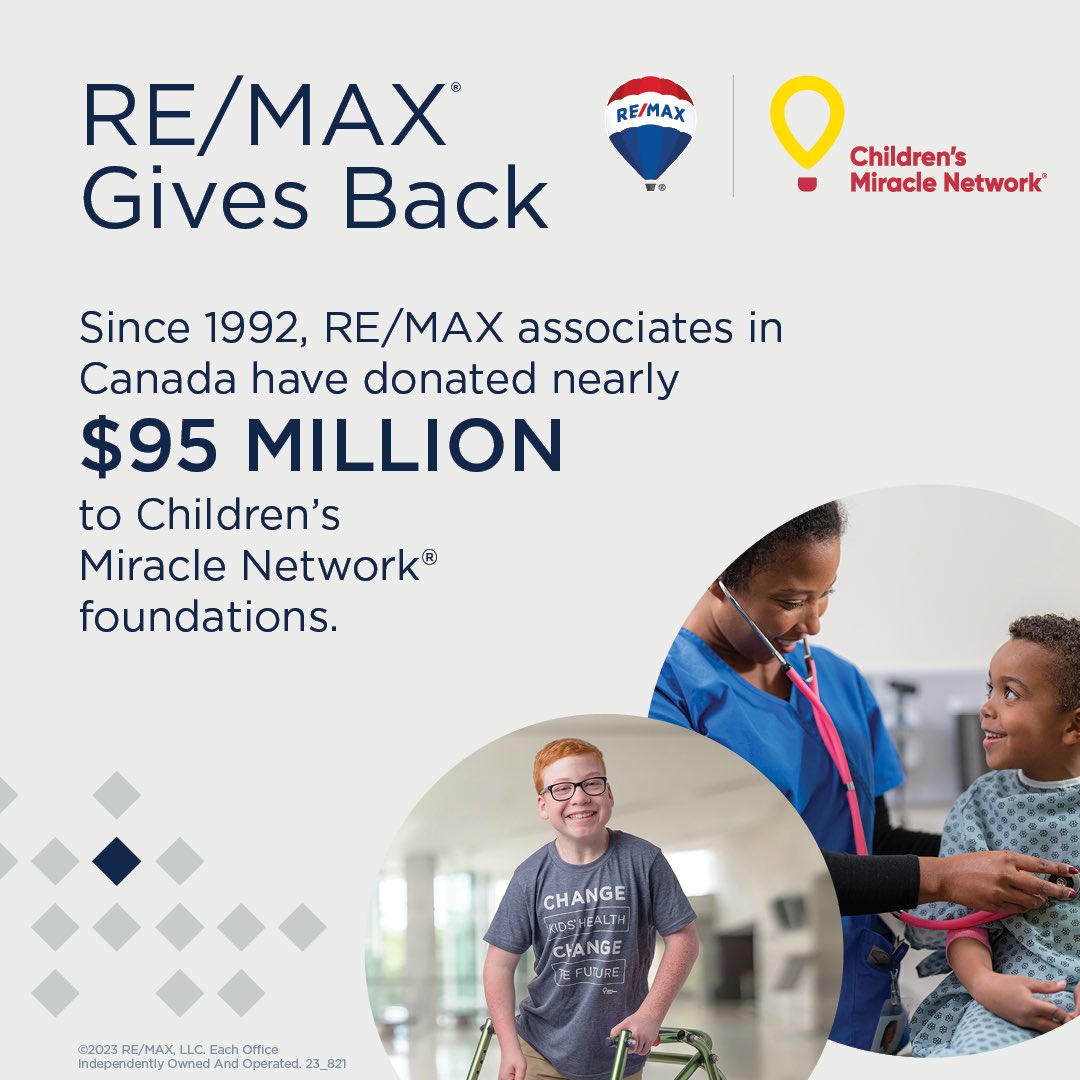AmandaCMoco's tweet photo. Proud To Be a Miracle Agent and Support Such A Good Cause ♥️ 

#MiracleMonth #CMN #REMAX #ChildrensMiracleNetwork #CMNHospitals #MiracleAgent https://t.co/gzu233Y8ec
