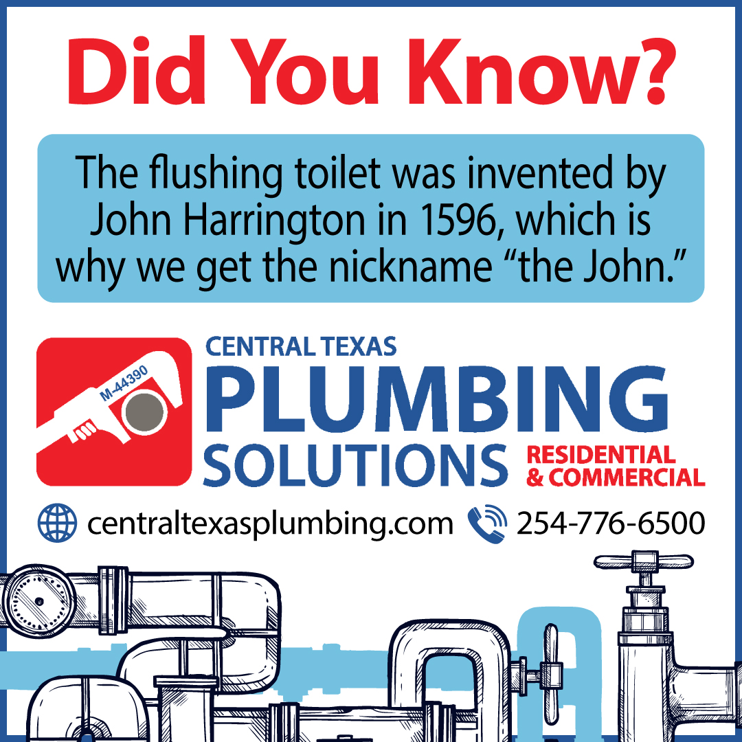 ctxps_'s tweet photo. Did you know this fact about "the John"? 
Stay tuned next month for more interesting tips or fun facts!

#centraltexasplumbing #plumbing #employeeowned #employeeownership #waco #tx https://t.co/UqCQqxoxlJ