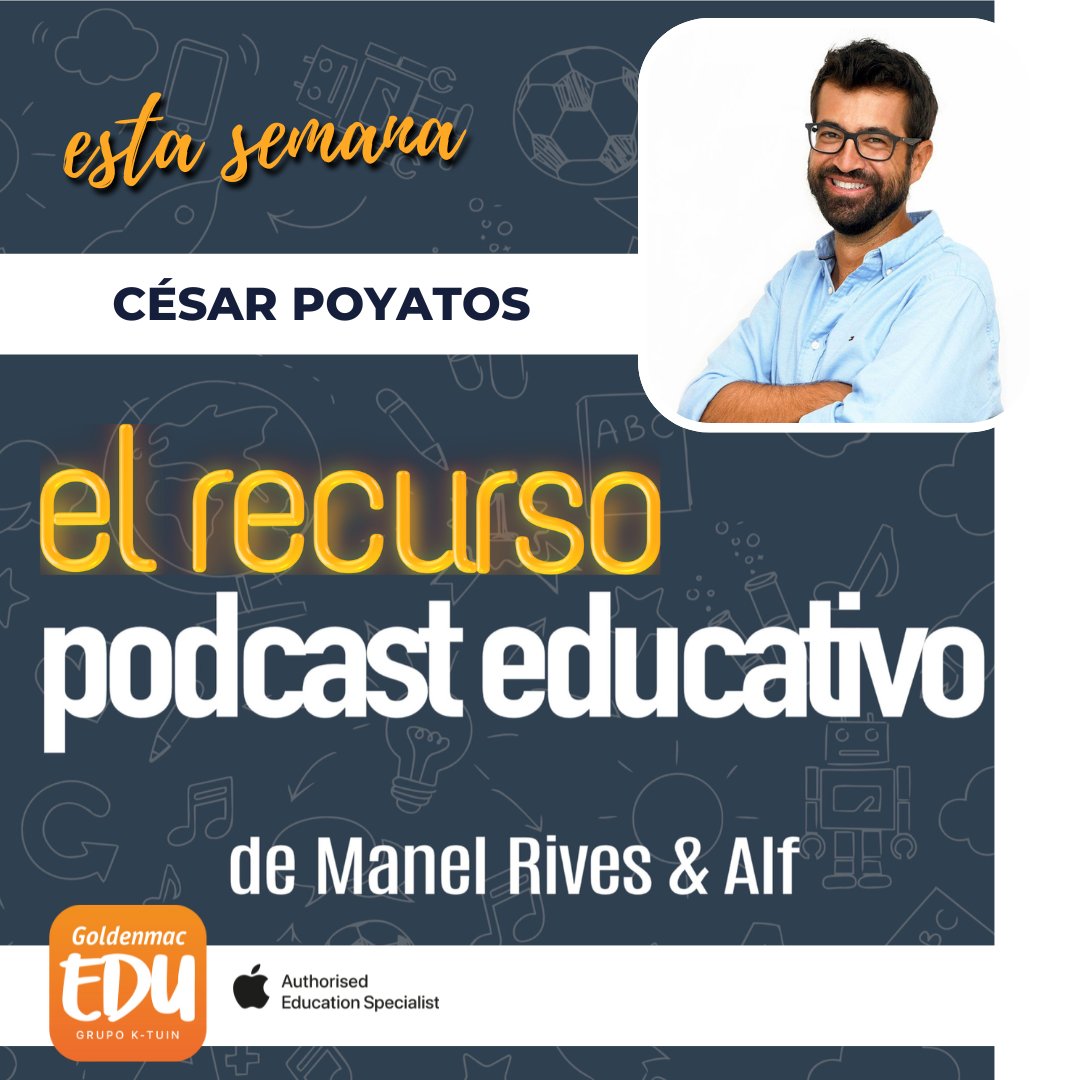 Viene a El Recurso <a href="/cpoyatos/">César Poyatos Dorado @cpoyatos.bsky.social</a> para charlar con @manelrives y @alfdefaqmac de <a href="/faqmac/">faq-mac</a> con el patrocinio de @goldenmacEDU sobre el tema del año: La inteligencia artificial
#AI #tecnologiaeducativa
Escúchalo en buff.ly/3AiXE6K o en tu plataforma de podcasts favorita