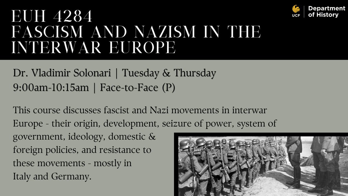Need more European History credits? 🌍 Consider  these EUH courses when looking to fill those requirements this Fall semester!