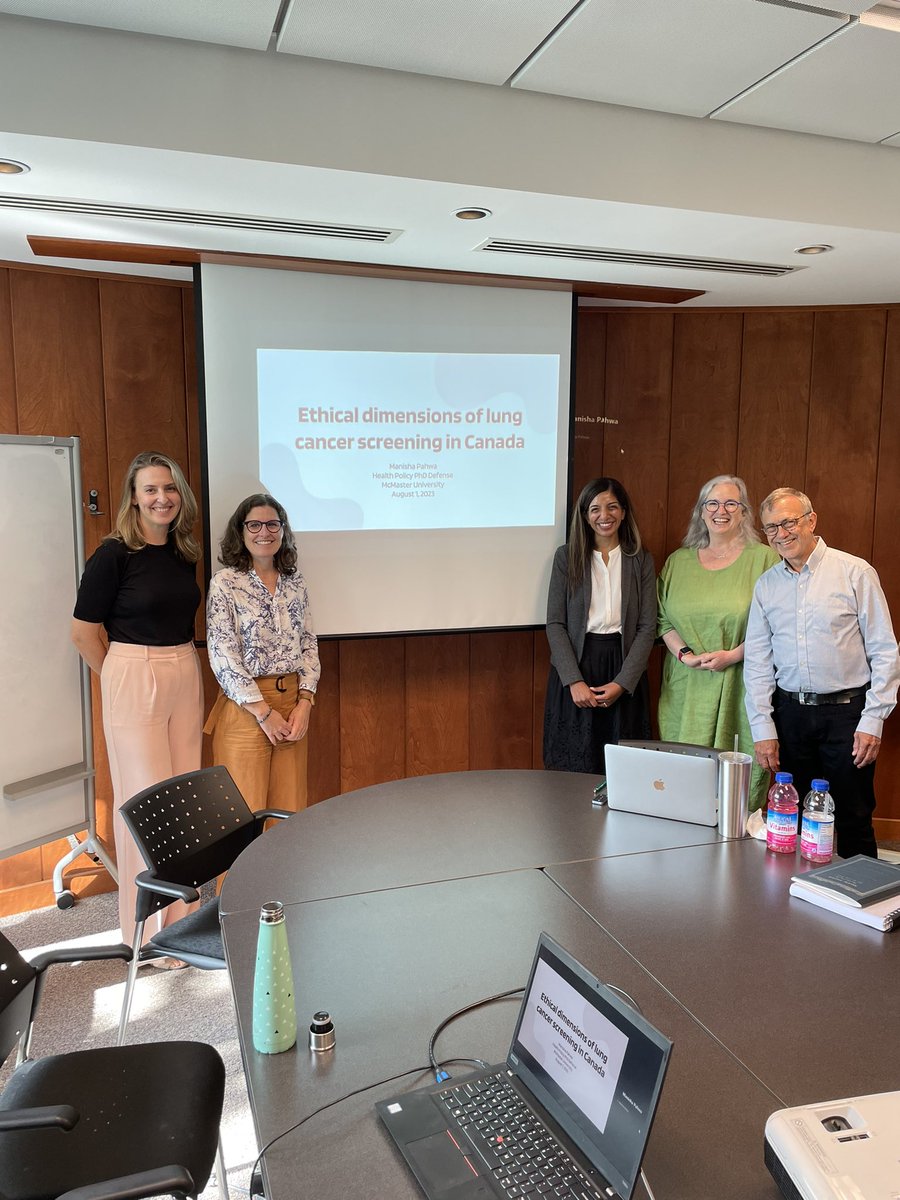 MGVanstone's tweet photo. Yesterday, @m_pahwa defended her @MacHPPhD on ethical implications of lung cancer screening policy. I’m always blown away by the depth and breadth of Dr. Pahwa’s knowledge and this was on full display during her brilliant defense! https://t.co/IrANlZOJGa