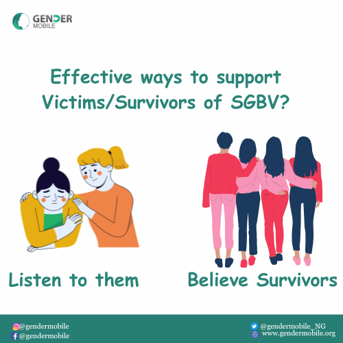 Gendermobile_NG's tweet photo. When survivors of SGBV tell their stories, it is important that we listen to them, believe them, and provide support to them.

#SGBV #GenderMobile https://t.co/quvIXi2mD1