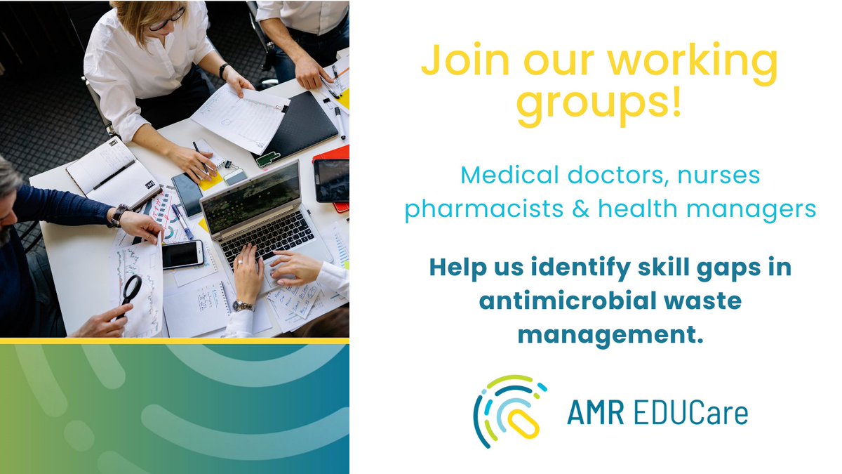 EHMAinfo's tweet photo. 📢Calling health managers in Southern and Eastern 🇪🇺 countries!🏥
We are recruiting medical doctors, nurses, pharmacists, & #healthmanagers to join our #AMREDUcare working groups and help us develop innovative training materials on #AMR.
More info👇
🔗https://t.co/dkjfHBYBI7 https://t.co/ymZa0D2nmy