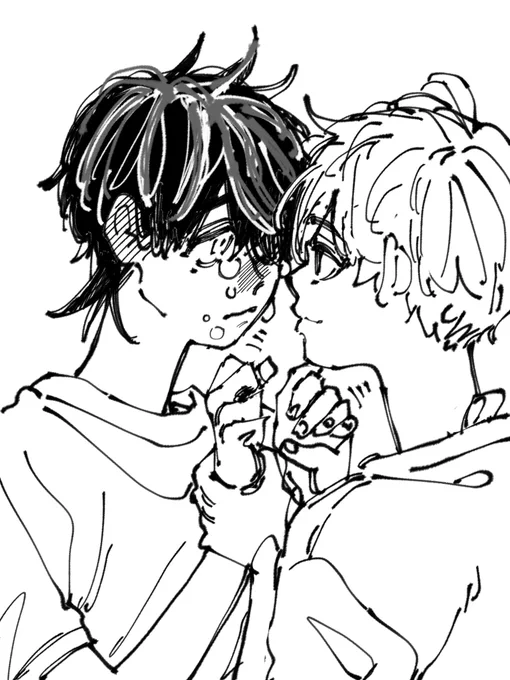 🔑「ほーらやっぱり泣いてた」 🐯「泣いてないもん……」