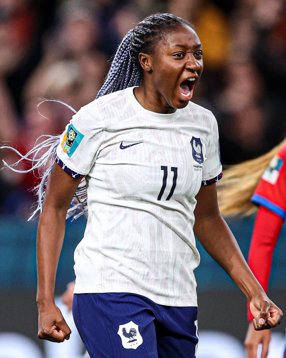 Kadidiatou Diani scores France's first ever hat-trick at the Women's World Cup 🇫🇷