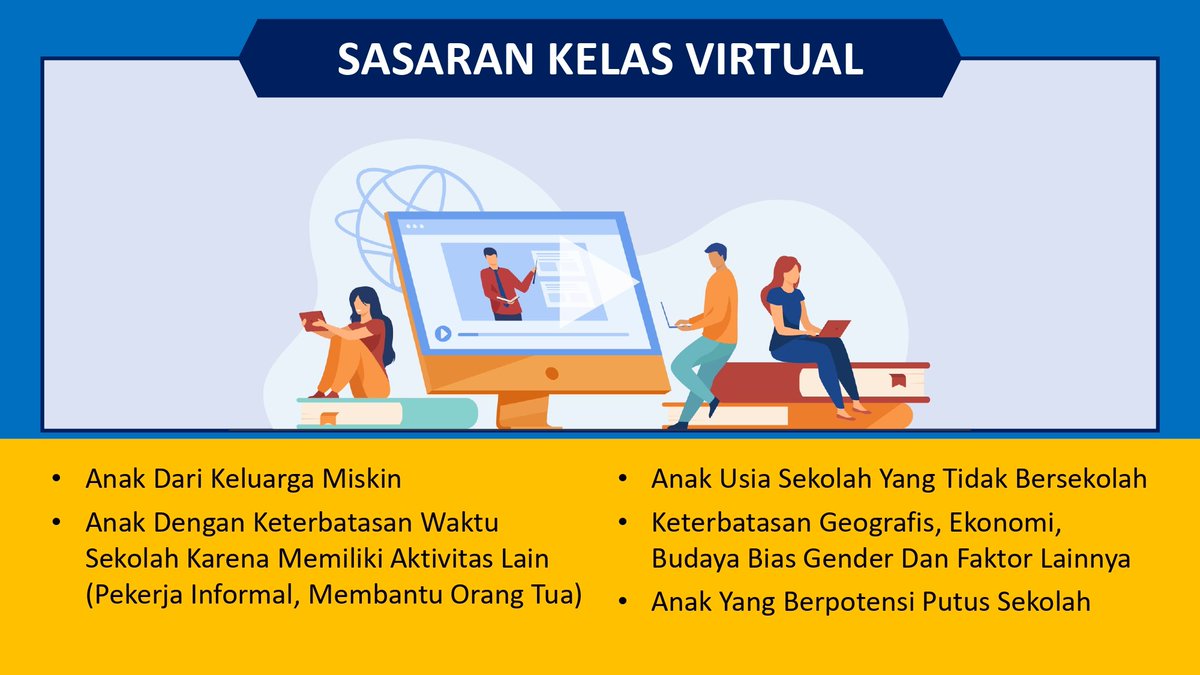 ganjarpranowo's tweet photo. Pengalaman hidup membuat saya percaya bahwa dgn pendidikan, mampu mengangkat derajat keluarga. Kepercayaan itu yg membuat saya dan Pemprov Jateng berupaya keras memastikan akses pendidikan yg layak bisa didapatkan oleh semua anak.

Kami berinovasi dgn menciptakan program Kelas Virtual dan membangun sekolah di daerah blankspot.

Program Kelas Virtual diluncurkan pada 2020 dan menjadi satu-satunya di Indonesia. Sekolah virtual ditujukan bagi anak dari keluarga miskin dan memiliki potensi putus sekolah karena harus bekerja membantu orang tua. Kami juga memfasilitasi peserta didik Kelas Virtual dgn ponsel dan pulsa internet.

Konsepnya, agar siswa kurang mampu memiliki kesempatan belajarsama dgn waktu pembelajaran yg fleksibel.