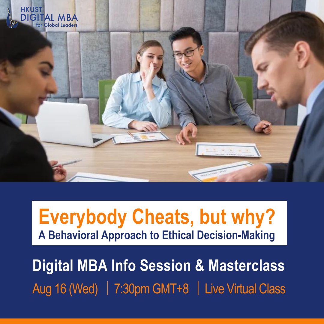 Everybody #Cheats, but why? Join #DiMBA Behavioral Ethics Masterclass on Aug 16 to discover why standard approach to ethics training may not deter unethical behavior. Prof. David Hagmann will examine real-world examples such as Coca-Cola. Sign Up tinyurl.com/4j2d65zy