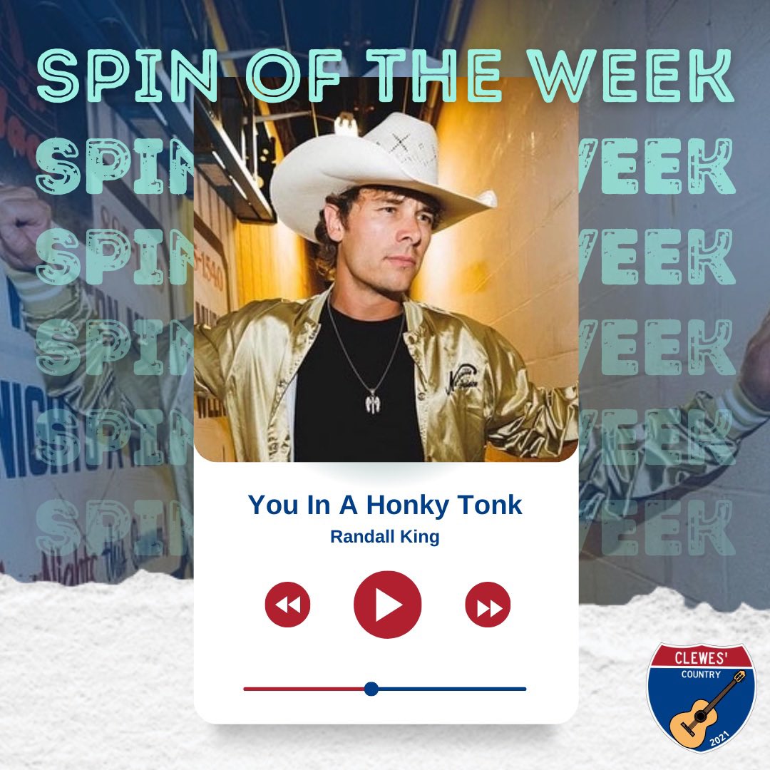 ClewesCountryUK's tweet photo. 💿 𝙎𝙋𝙄𝙉 𝙊𝙁 𝙏𝙃𝙀 𝙒𝙀𝙀𝙆 💿

This week’s #SpinOfTheWeek is one that’ll will just have you craving a drink and a dance 💃

It’s @RandallKingBand with #YouInAHonkyTonk 🍹 https://t.co/CDhOCa8Wld