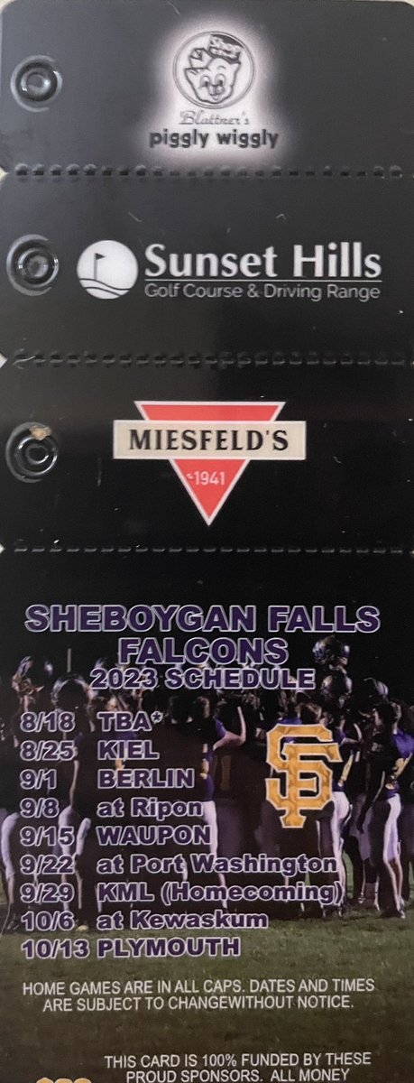 SFFalconFB's tweet photo. It’s that time of year again for our Falcon Tradition. From 6pm - 8pm we will head out and be selling our new &amp; improved Falcon cards. Be on the look out for your favorite Falcon players in their jerseys selling cards throughout the neighborhoods tonight! #FAMILY https://t.co/98VT5xEg8t