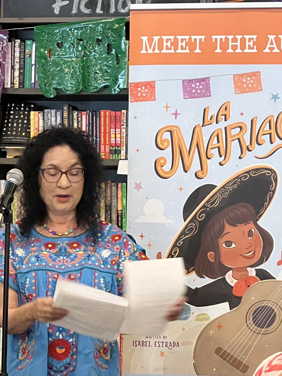 Our own Isabel Estrada had a fun event at @bookbugKzoo. La Mariachi is about music, culture, and pursuing your dreams. Isabel and the Bookbug crowd celebrated all three!