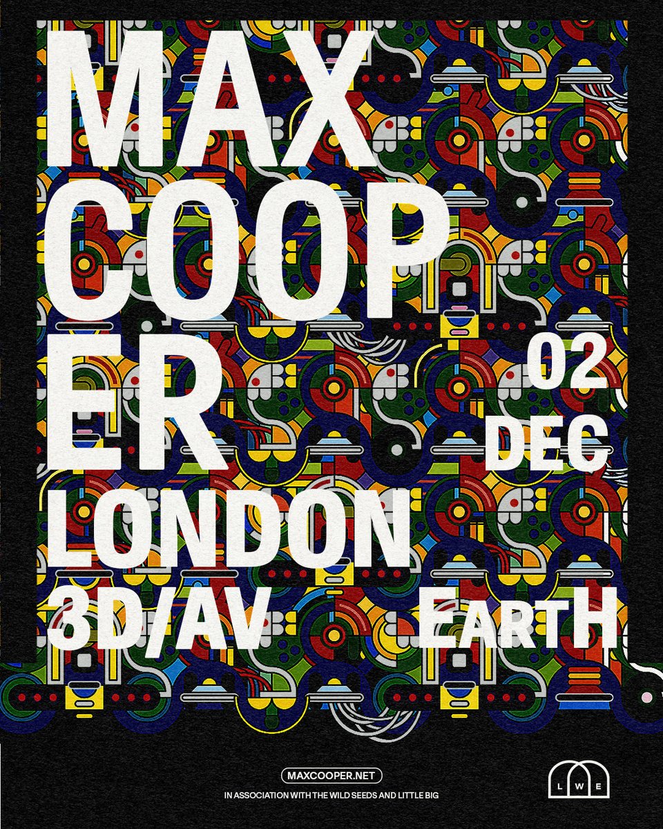 General sale tickets for Max Cooper's most intimate London dates yet are now available.

Fri - Mastery: Live AV/3D set, interview, and an afterparty with DJ sets from Max and friends
Sat - Live AV/3D set

Buy tickets: link.dice.fm/max-cooper-ear…
