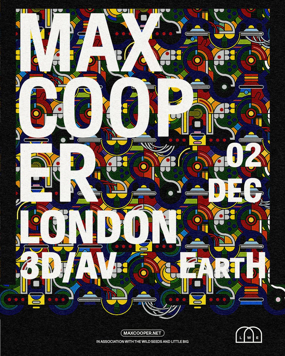 General sale tickets for Max Cooper's most intimate London dates yet are now available. Fri - Mastery: Live AV/3D set, interview, and an afterparty with DJ sets from Max and friends Sat - Live AV/3D set Buy tickets: link.dice.fm/max-cooper-ear…