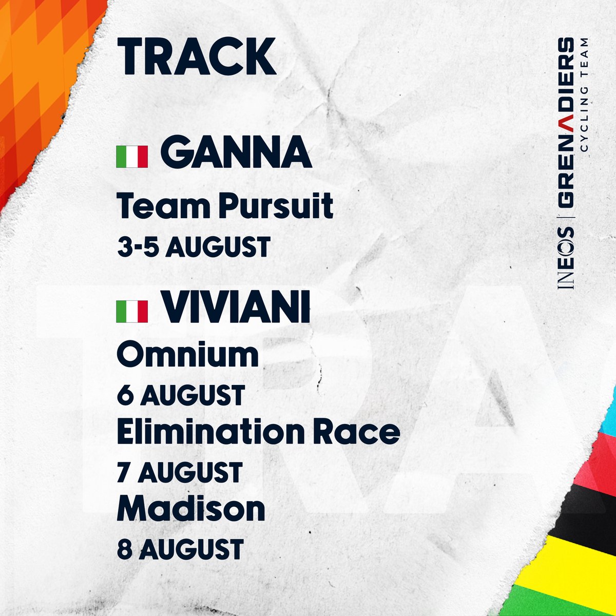 W🤩RLDS!!! 🌈 #GlasgowScotland2023 promises to be an incredible festival of cycling. With @CyclingWorlds combining disciplines this year, here's when our Grenadiers will be in action for their nations (1/2) 👇