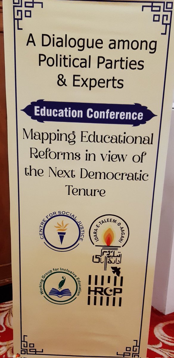 NabilaFBhatti's tweet photo. At the end of the third Education Conference by @csjpak @itacecorg @HRCP87, Perer Jacob said "the  conference has achieved a working concensus around  the most important reforms needed in education sector through implementation of Art. 20, 22 &amp; 25A of Constitution of Pakistan. https://t.co/71H7CPPGkS