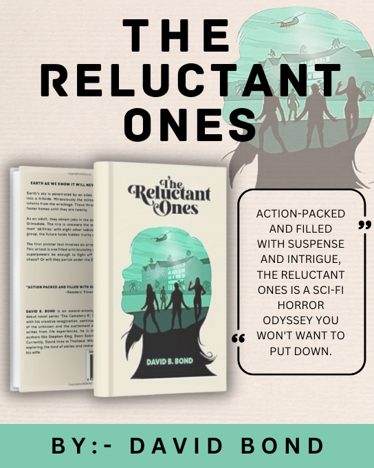 BookKnocks's tweet photo. Are you ready to uncover the secrets of The Reluctant Ones? Brace yourself for a rollercoaster of emotions and surprises. #SciFi #Alien #Thriller #Suspense #YA #DavidBond https://t.co/ZO3E773Vy2 https://t.co/61qKNakbIX