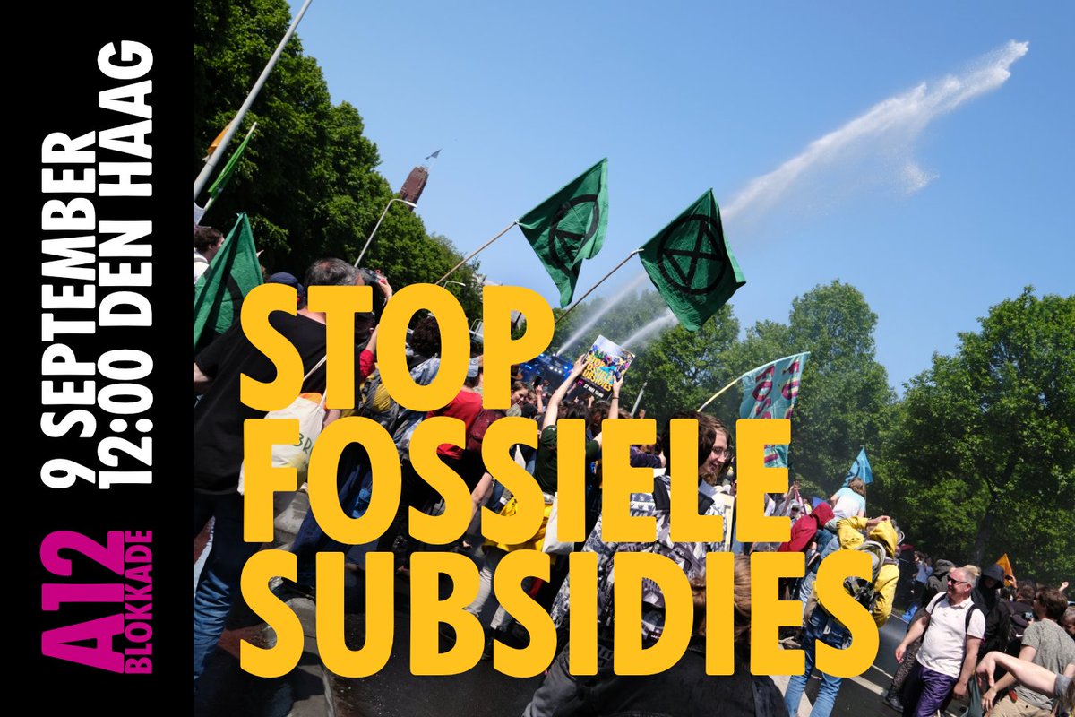 NLRebellion's tweet photo. Wat de uitspraak ook wordt vandaag. Kom 9 september om 12:00 uur naar Den Haag om samen met duizenden anderen de A12 te blokkeren. Worden we verwijderd? Dan komen we de dag erna om 12:00 uur terug. En de dag daarna en de dag daarna. #StopFossieleSubsidies! https://t.co/0GkYftqmiA