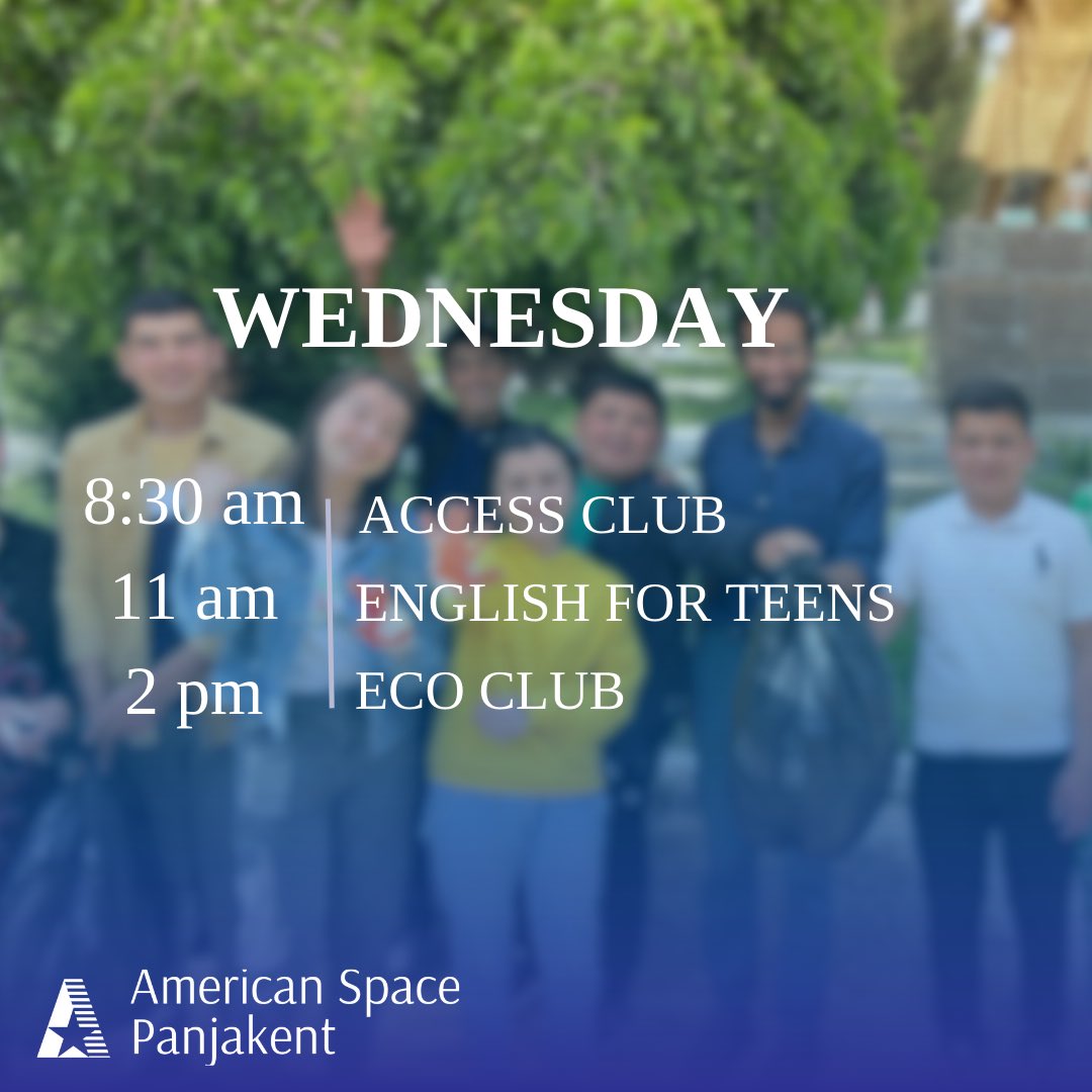 ASPanjakent's tweet photo. Greetings! 🤗

Glad to present you a new regular calendar of lessons at the American Space Panjakent.✨

This calendar is specially designed for you to help you plan your English studies.📚 https://t.co/7I7NTtvfE0