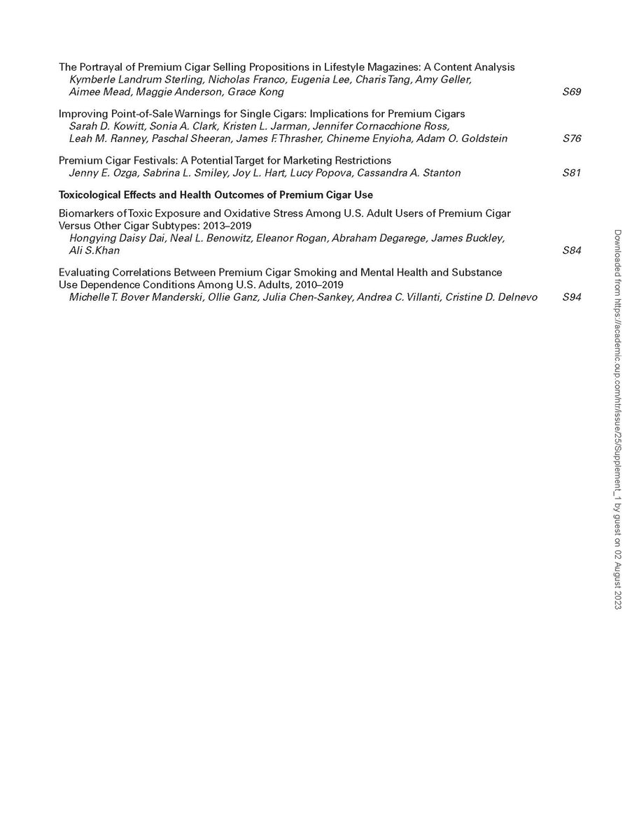 NTR_Journal's tweet image. 🔥Check out🔥 our latest supplement on 
Regulatory Research Advances on Premium Cigars

Featuring work from @CrisDelnevo @otg2014 @JuliaChenSankey @JessKingJensen @MBoverManderski @AmandaYKong and many more

academic.oup.com/ntr/issue/25/S…