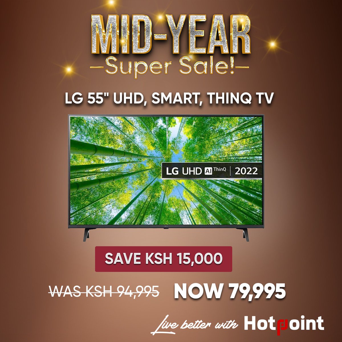 YayacentreKE's tweet image. Get your hands on the most fantastic deals this season with LG Mid-Year Supersale! Hotpoint Appliances Kenya discounted prices will leave your home stylish, and your wallet happy. Shop🛒online here👉 bit.ly/3JWqmQ8 or at our @hotpointkenya retail outlet
#smartappliances