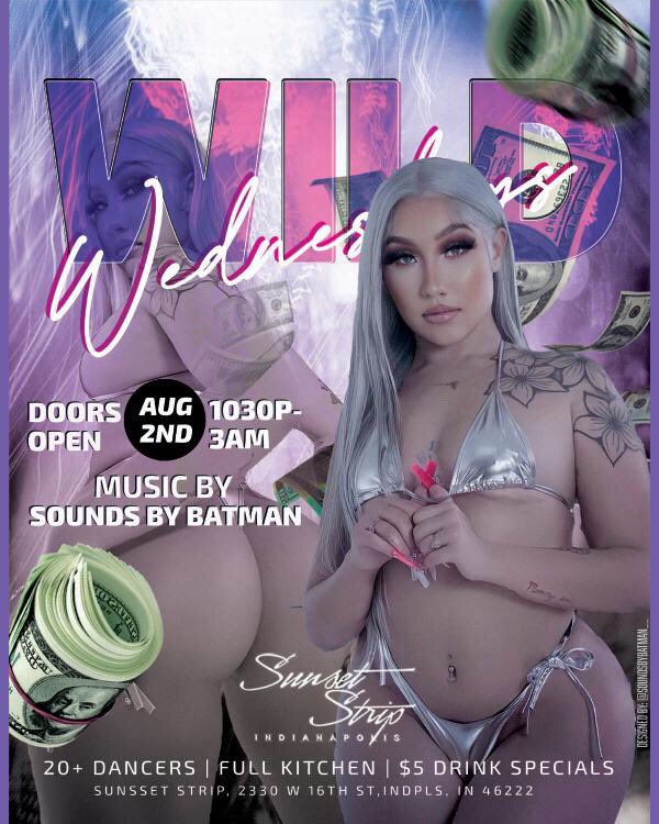 SunsetStrip317's tweet photo. Pull Up to Wild Wednesdays @sunsetstrip317 
Let’s get it!! 
Dancers | $5 Drinks | Full Kitchen | Open Patio
Music by soundsbybatman https://t.co/6kVGD8N8sF