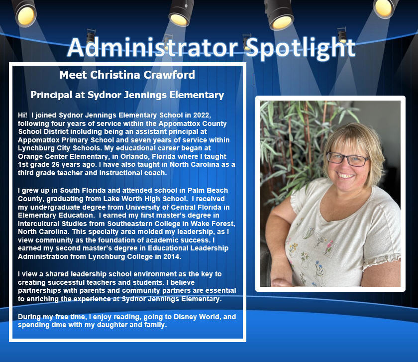 HCPSDistrict's tweet photo. Leading up to the start of the new school year, we are spotlighting our administrators! Learn more about them as a leader and person. Stay tuned for more spotlights! https://t.co/aieY8fLSxl
