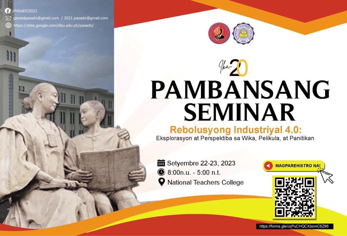 Dumalo at magpadalo sa ating ika-20 na Pambansang Seminar!