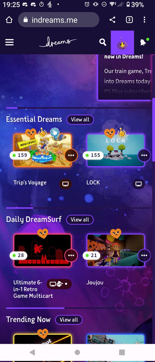 Well yesterday was a huge success for #DreamsPS4. 

Day 1 of Dreams of being free and we've had something close to 85,000 new users. 

Hopefully that continues to grow and grow through the month - should be a spike this weekend!