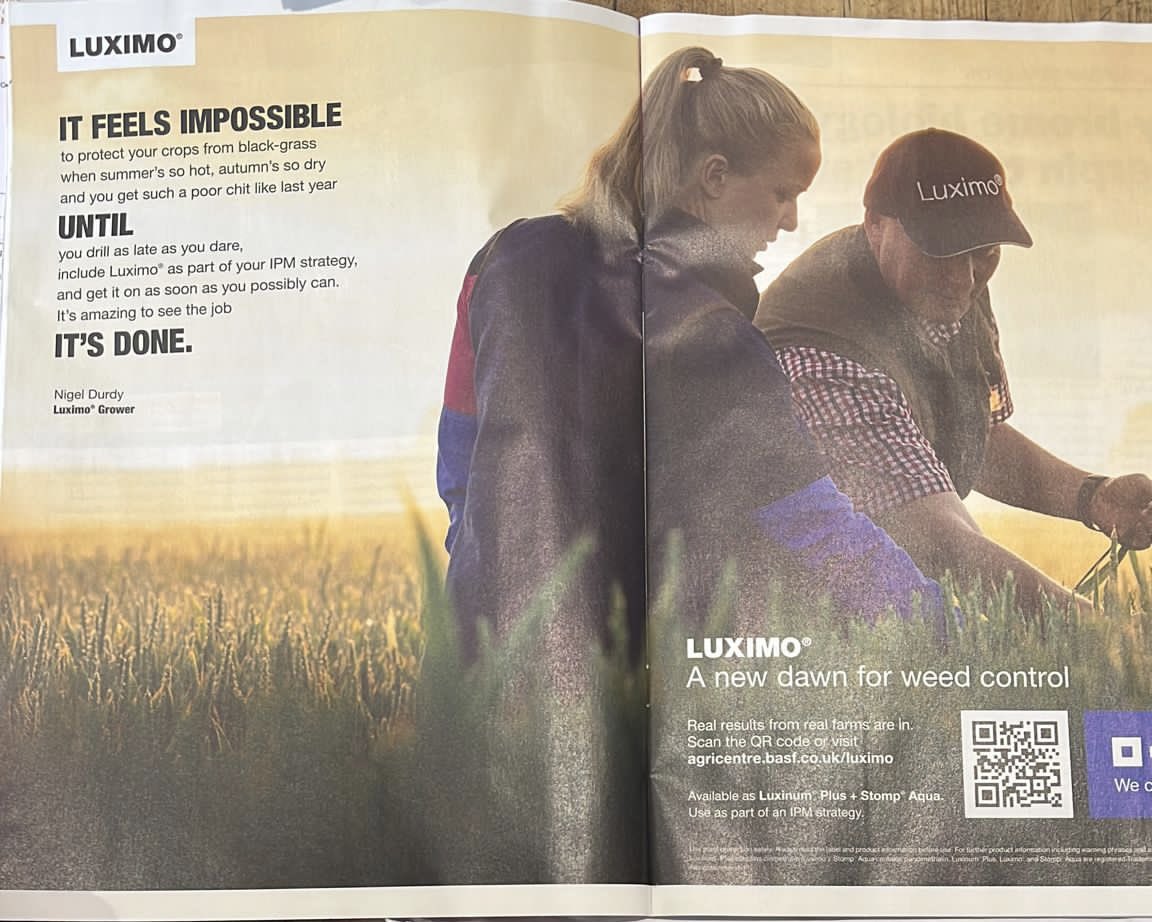 In todays Arable Farmer 👩🏼‍🌾 @AlionaJones <a href="/BASF/">BASF</a> #luximo