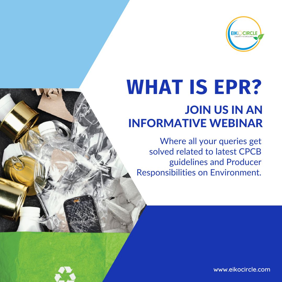 eikocircle's tweet photo. Calling all Environmental Advocates! 

 Unveiling Soon: An Exclusive Webinar on EPR &amp; CPCB Guidelines! 

Stay tuned for updates on the webinar date and a renowned guest speaker! Don't miss this insightful event to elevate your environmental stewardship!
📌 #WebinarAlert #EPR https://t.co/sDmZkNvOJq