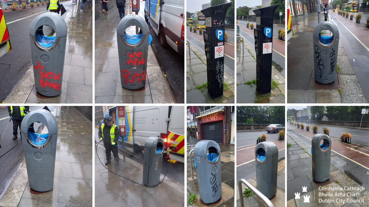 Another busy morning for our #graffiti removal team out & about removing graffiti at Nassau Street. Thanks Ray & Scott. #wastemanagement #YourCouncil