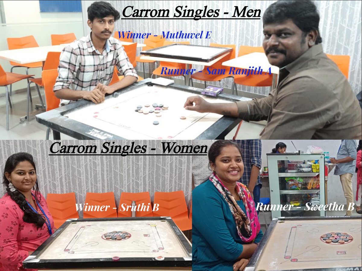 SecureKloudTech's tweet image. Celebrating Team Spirit!

Hats off to our HR team for organizing the thrilling Chess and Carrom Tournament in February! Today, we proudly announce the winners and runners-up. Thank you, participants, for making it a memorable event.
  
#EmployeeEngagement #SecureKloudTechnologies