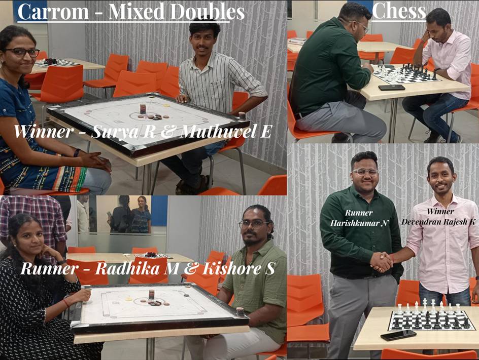 SecureKloudTech's tweet image. Celebrating Team Spirit!

Hats off to our HR team for organizing the thrilling Chess and Carrom Tournament in February! Today, we proudly announce the winners and runners-up. Thank you, participants, for making it a memorable event.
  
#EmployeeEngagement #SecureKloudTechnologies