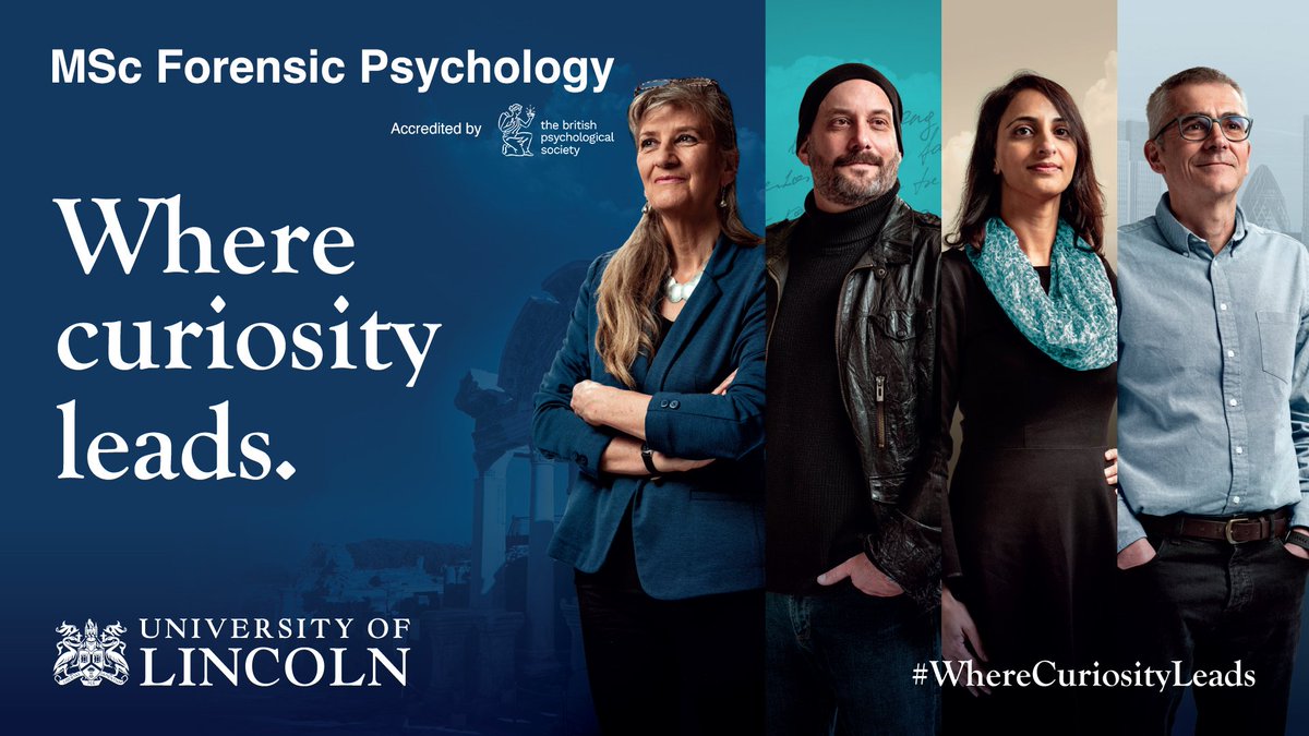 Take your next step in becoming a chartered Forensic Psychologist and see where a professionally accredited postgraduate degree from the University of Lincoln could take you.

Apply now: lincoln.ac.uk/course/frspsym…
