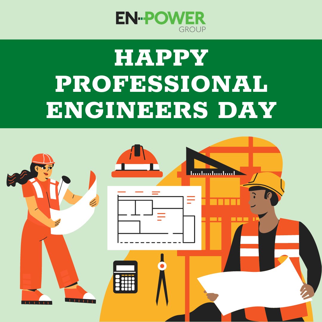 👷‍♀️🙌 Happy Professional Engineers Day! Cheers to our amazing PEs at EN-POWER GROUP! Thank you to our PE team for their outstanding contributions and relentless pursuit of excellence. #ENPG #EngineeringExcellence #ProfessionalEngineersDay #LicensedPEDay