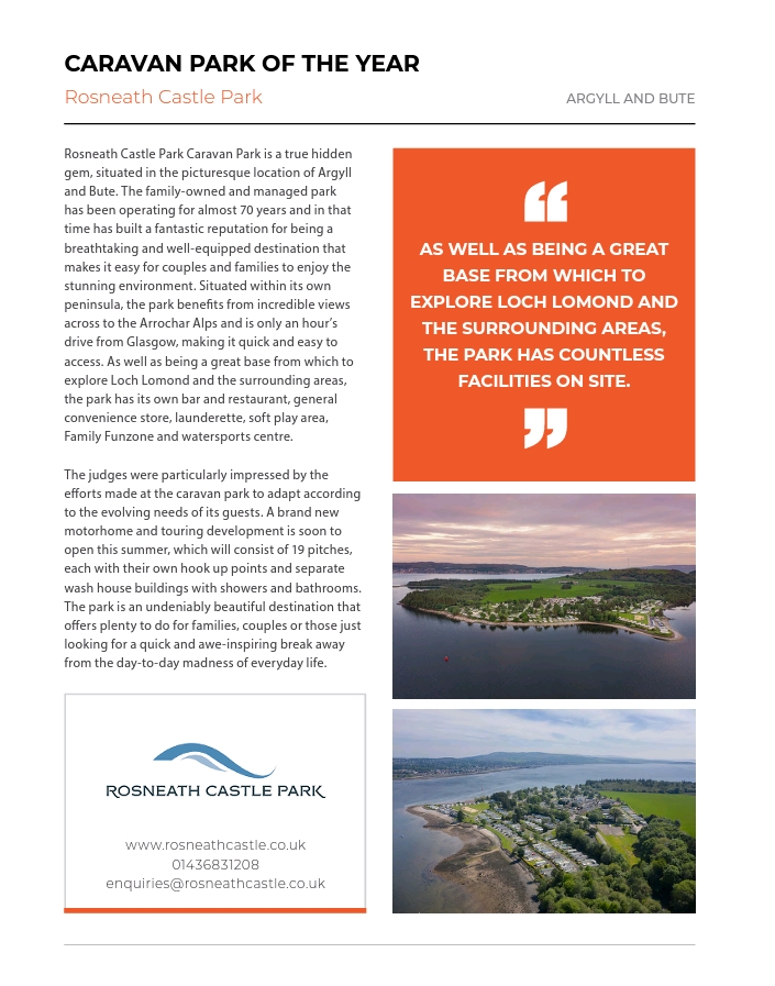 RosneathP's tweet image. Delighted to be awarded "Caravan Park of the Year 2023" by Prestige Awards and also @LuxLifestyleMag - we couldn't be happier !
#BestCaravanPark #AwardWinning