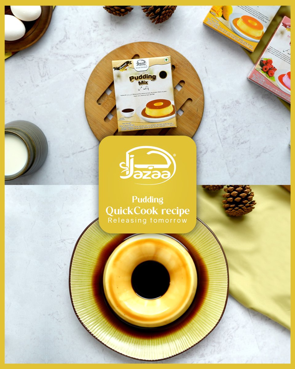 jazaaglobal's tweet photo. The highly anticipated Pudding QuickCook Recipe is releasing tomorrow. Learn how to make the perfect pudding for your special occasions with our very own QuickCook Recipe and make your dawat special.
#Jazaa #JazaaGlobal #Pudding #QuickCook #Recipes https://t.co/JnydzcwXZ3