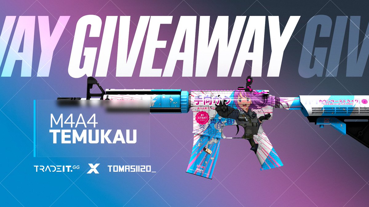 🔥 CS:GO GIVEAWAY 🔥 🎁 M4A4 | Temukau ($50) ➡️ TO ENTER: ✅ Follow me & @tradeit_gg ✅ Retweet ✅ Tag 2 friends ⏰ Giveaway ends in 72 hours! #CSGO #CSGOGiveaway