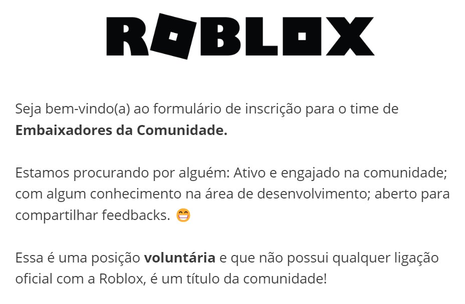 Bem vindo! - Roblox