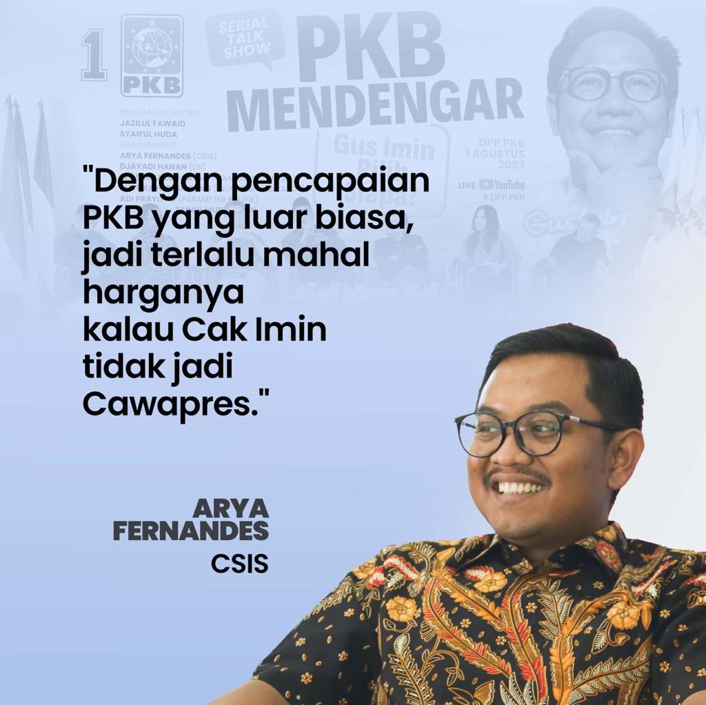 Mantap pernyataan ini
Gus Imin Penentu Pilpres

#HanyaGusIminYangBisa
#GusIminPKBsatu

<a href="/cakimiNOW/">A Muhaimin Iskandar</a>
<a href="/DPP_PKB/">DPP PKB</a>
<a href="/EmHasanuddin/">M Hasanuddin Wahid</a>