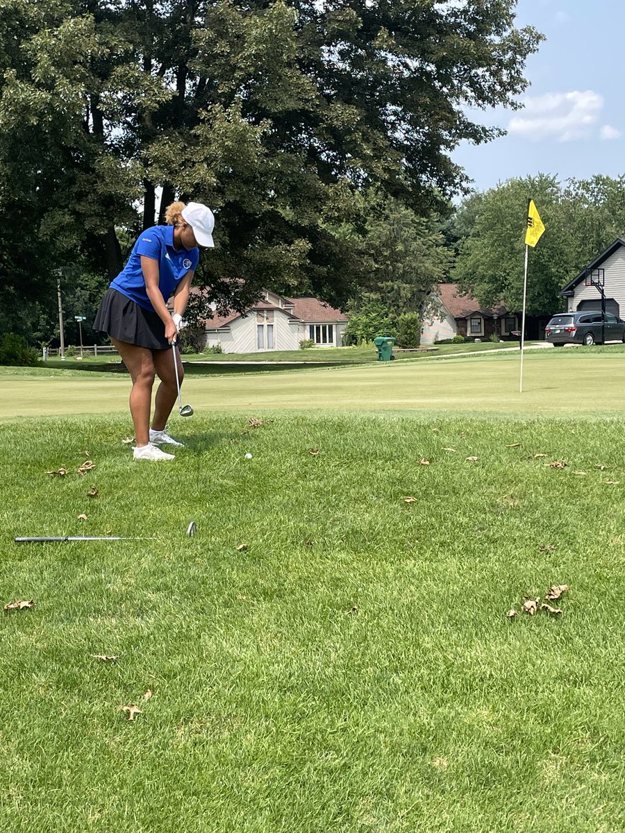 GolfElkhart's tweet photo. Our Lions played in the Penn Invite and had some personal bests. Evie McCormick (121) and Taylor Higgins (124) both improved from their previous scores. Rhianna Whitaker played her first 18 hole tournament with a 124. Keep working Lions! https://t.co/F5APoNm1YR