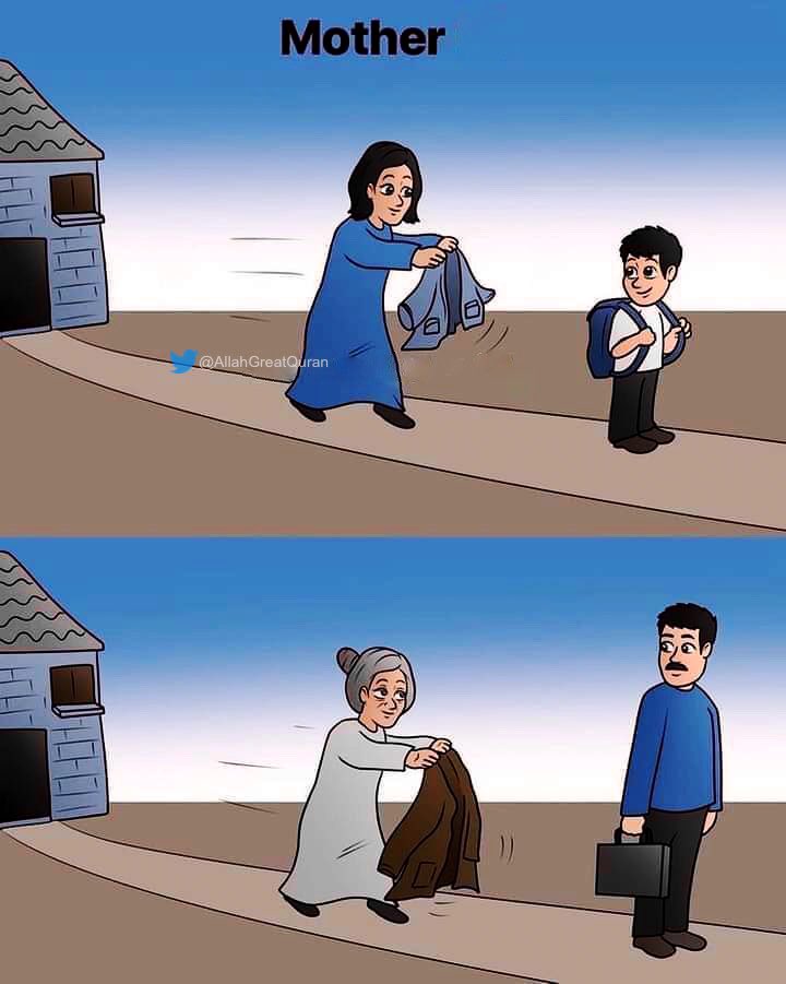 AllahGreatQuran's tweet photo. Mother’s love never changes. RT if you agree. https://t.co/PRTXcMbTXK