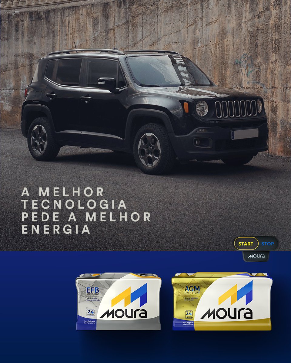 bateriasmoura's tweet image. A tecnologia avança a cada dia, e a Moura acompanha esse progresso, desenvolvendo soluções em energia para diversos segmentos, incluindo carros com sistema start-stop e alta demanda tecnológica. Por isso, Moura é a melhor escolha para você. #MouraBaterias #StartStop