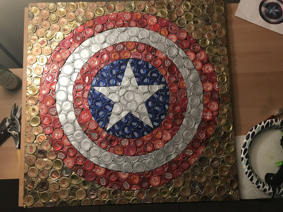 I do reclaimed bottle cap art as a hobby, but I also occasionally take commissions for pieces. Here’s a few I’ve done for people.