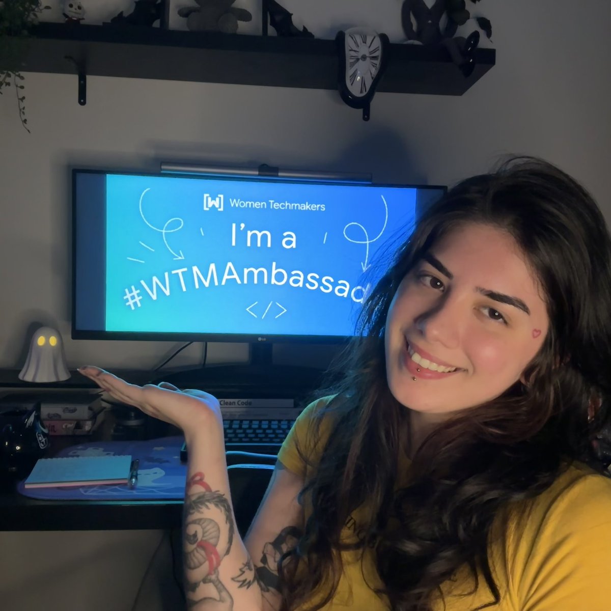 ⚡️ Thrilled to share I've been chosen as a @WomenTechmakers Ambassador at @googledevs! Can't wait to attend events, speak on panels and help empower women in tech. Super excited to represent and inspire girls in STEM! 👩‍💻 #WTMAmbassador