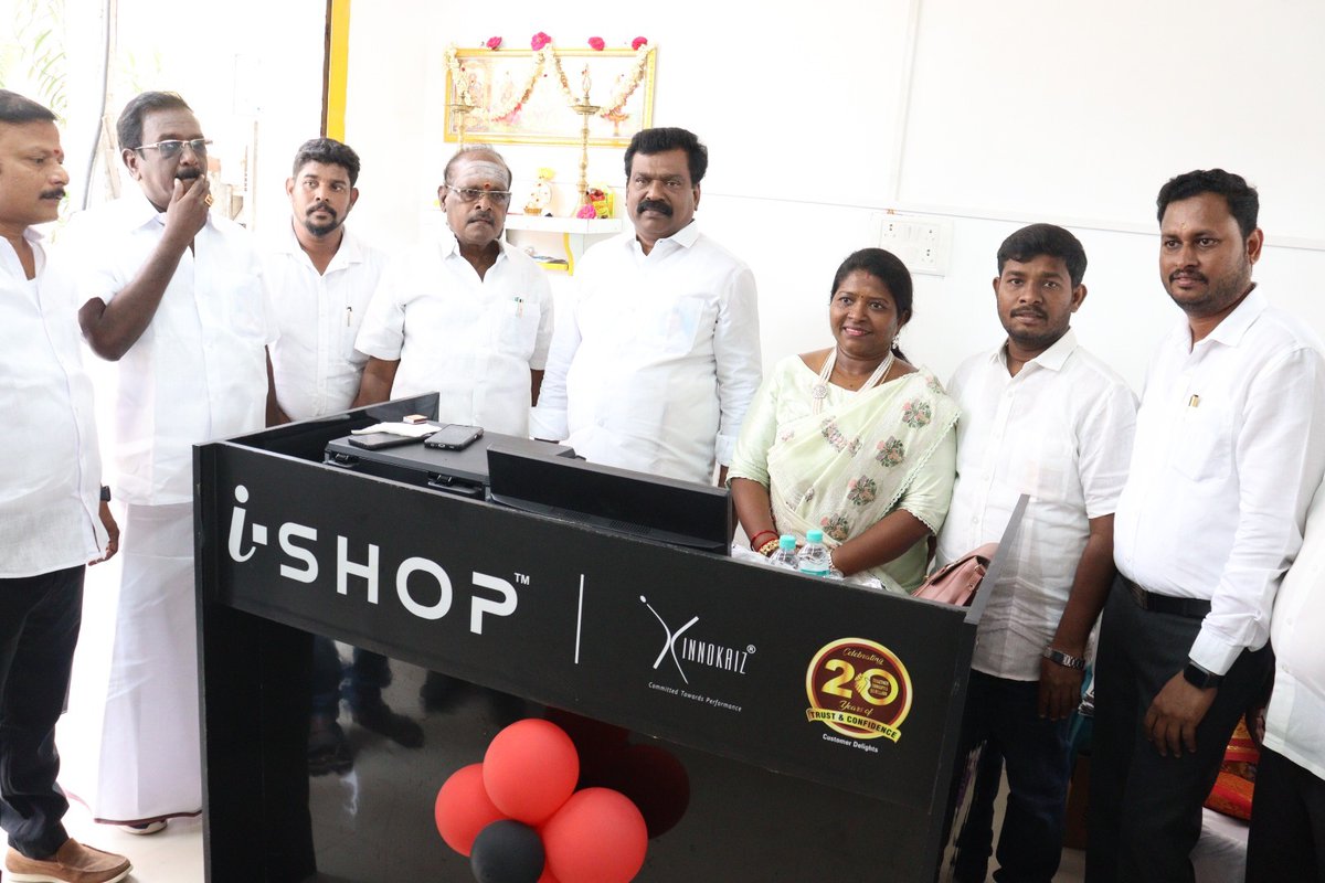 innokaiz_india's tweet photo. i-SHOP Home Appliances 3rd Showroom Grandly Inaugurated &amp; Ribbon-Cut 🎀 #Thirumazhisai by Honorable Member of legislative Assembly Poonamallee Thiru. @office_krishna sir 🙏💐💐🥀🌷🪷and many familiar politicians. https://t.co/3PUBLJNLqu