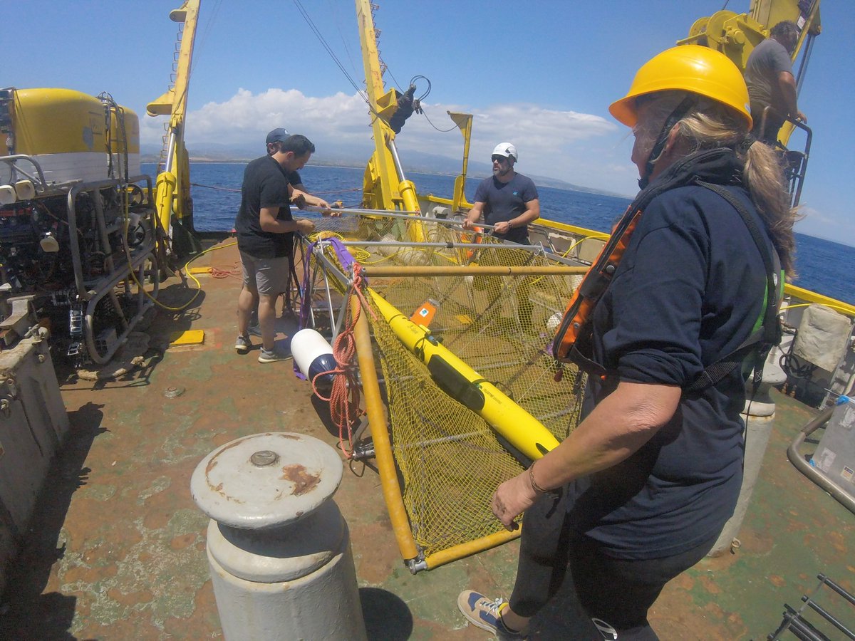 HcmrInOcean's tweet photo. As part of ERODOTO - #Eurofleets program, the R/V #AEGAEO was found in the #Calabria region in Italy and more specifically in the Gulf of #Squillace. The purpose of the trip was the detailed mapping of the underwater canyons of the area. #InstituteofOceanography #HCMR #Eurofleets https://t.co/LsPGaAfF4H