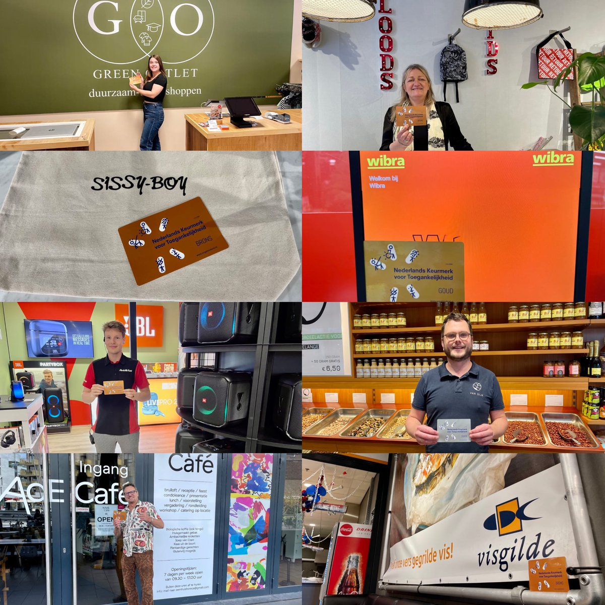 Op pad in Amersfoort! Tijdens de MKB Toegankelijke Route hebben we weer een aantal mooie keurmerken mogen uitreiken. Ontdek deze locaties nu in de Ongehinderd app. 👏😃 #MKBToegankelijkeRoute #Amersfoort #Ongehinderd