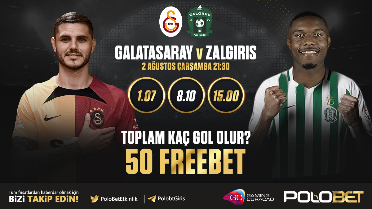 PoloBetEtkinlik's tweet photo. 🎉ETKİNLİK ZAMANI !
🕙MAÇ SAATİ: 21.30
#GALATASARAY 🆚#ZALGIRS
👍Sonucu bil
📱Twitter Sayfamızı Takip et
🩵Twitter gönderimizi beğenip RT yap 
👨‍👩‍👦5 arkadaşınızı twitter etkinlik gönderimizin altına etiketlemelisiniz!

POLOBET’de HEMEN OYNA!
https://t.co/rYzCZ8uXn0 https://t.co/2mKcpvP0r9